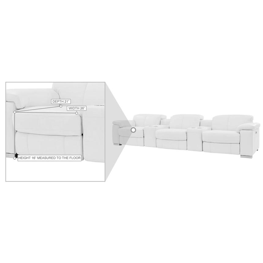Charlie White Home Theater Leather Seating with 5PCS/2PWR  alternate image, 13 of 13 images.
