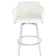 Dusty White Swivel Counter Stool  alternate image, 4 of 8 images.