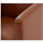 Cute Brown Leather Accent Chair  alternate image, 8 of 10 images.