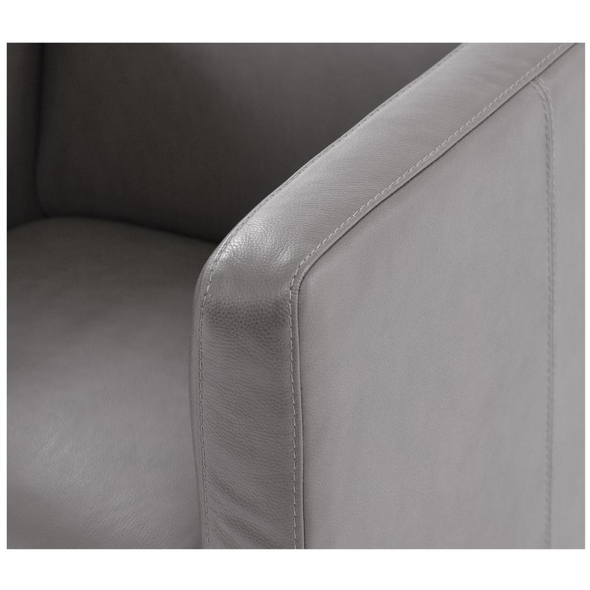 Cute Gray Leather Accent Chair  alternate image, 6 of 7 images.
