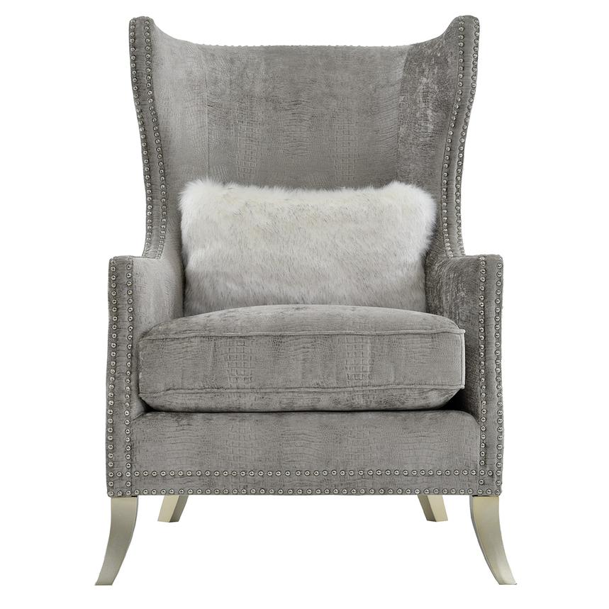 Page Gray Accent Chair  alternate image, 2 of 7 images.