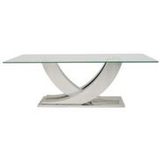 Sofitel Silver Rectangular Dining Table  main image, 1 of 5 images.