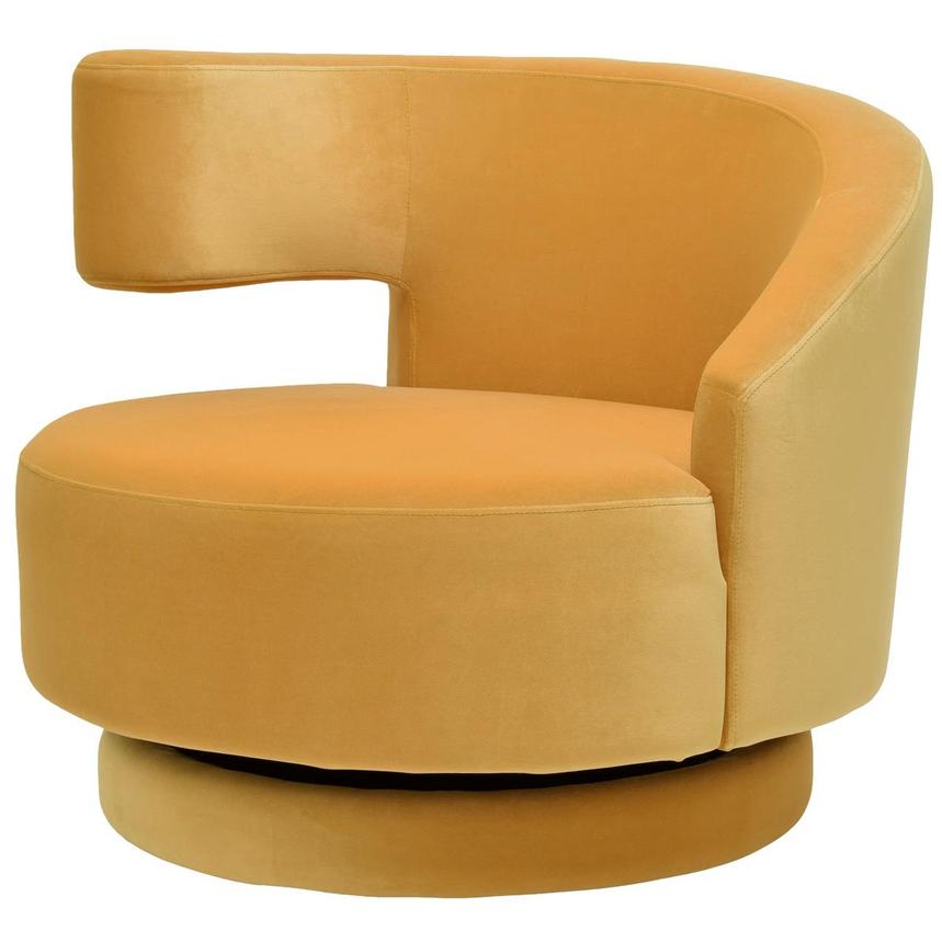 Okru Dark Yellow Swivel Chair El Dorado Furniture