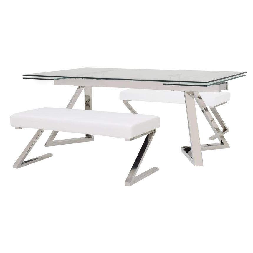 Suri Jade White 3 Piece Formal Dining Set El Dorado Furniture Suri Jade White 3 Piece Formal Dining