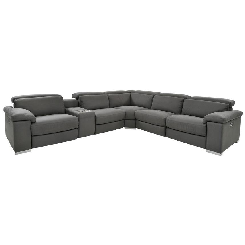 Karly Dark Gray Power Reclining Sectional with 6PCS/3PWR