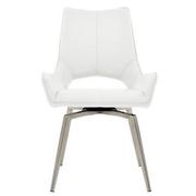 Kalia White Swivel Side Chair  main image, 1 of 6 images.