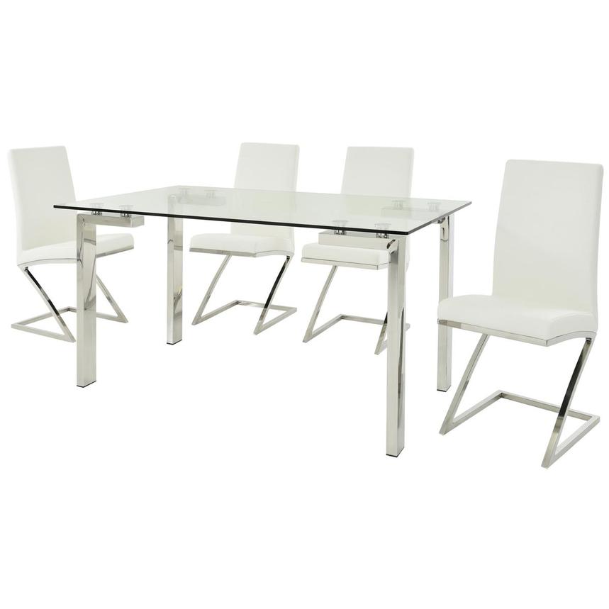 Julli/Jade White 5-Piece Dining Set  alternate image, 2 of 11 images.