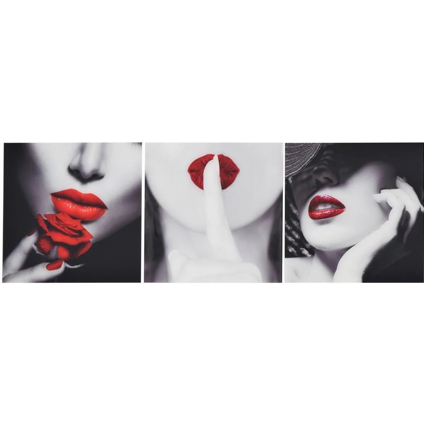 Rouge II Set of 3 Acrylic Wall Art main image, 1 of 4 images.