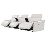 Austin Light Gray Home Theater Leather Seating with 5PCS/3PWR  alternate image, 4 of 11 images.