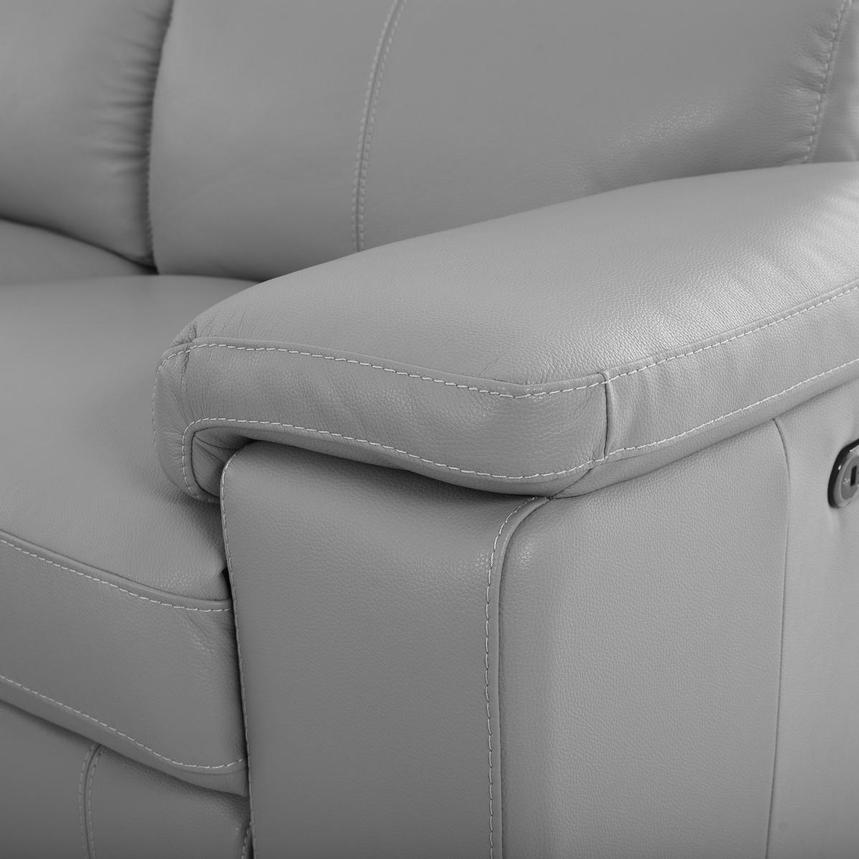 Charlie Light Gray Home Theater Leather Seating with 5PCS/2PWR alternate image, 11 of 15 images.