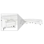 Anabel White Leather Power Reclining Sectional with 5PCS/3PWR  alternate image, 5 of 5 images.