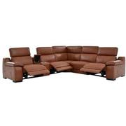 Gian Marco Tan Leather Power Reclining Sectional with 6PCS/3PWR  alternate image, 3 of 9 images.