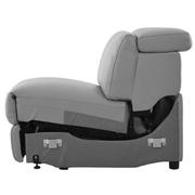 Charlie Light Gray Armless Power Recliner  alternate image, 3 of 5 images.