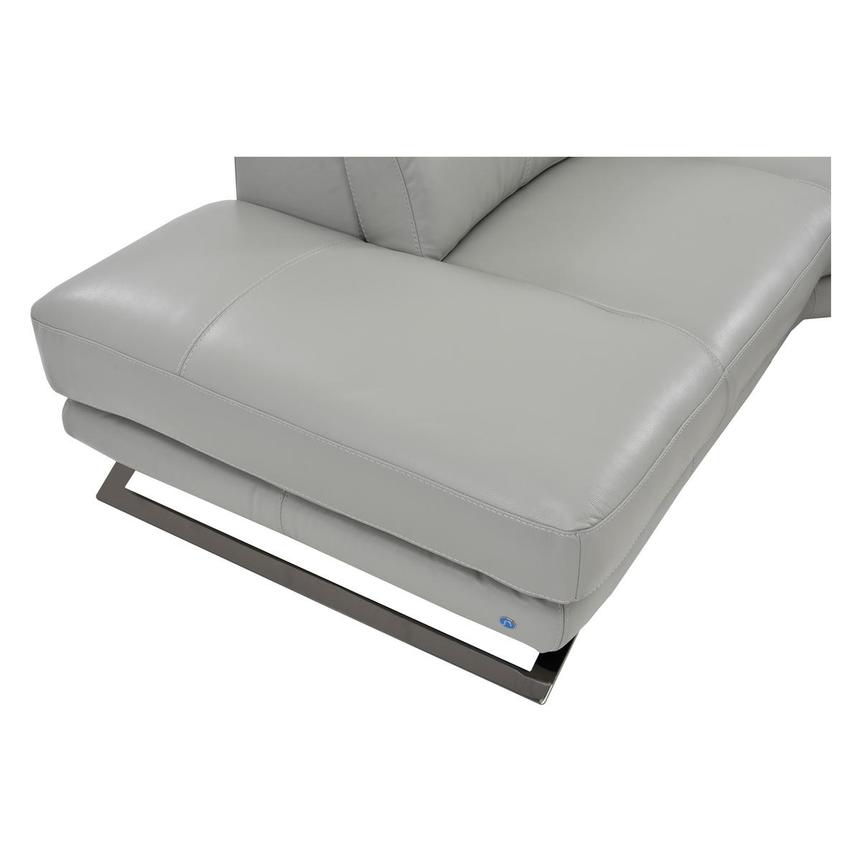 Toronto Silver Leather Power Reclining Sofa w/Left Chaise  alternate image, 6 of 7 images.