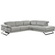 Toronto Silver Leather Power Reclining Sofa w/Right Chaise  main image, 1 of 8 images.