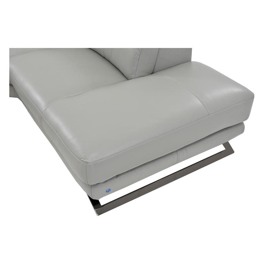 Toronto Silver Leather Power Reclining Sofa w/Right Chaise  alternate image, 6 of 7 images.