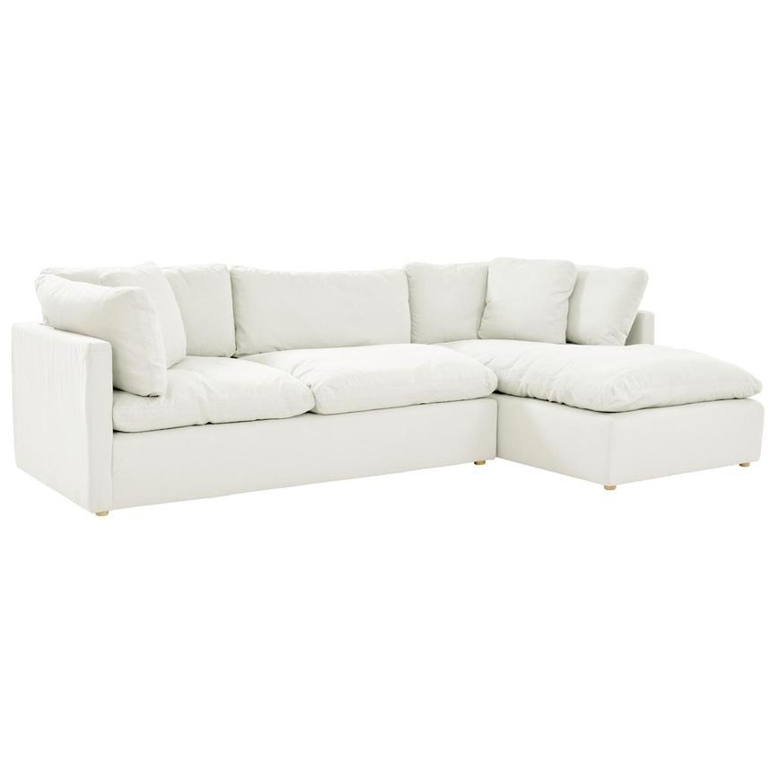 Neapolis White Corner Sofa w/Right Chaise  main image, 1 of 6 images.