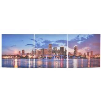 Miami Skyline III Set of 3 Acrylic Wall Art