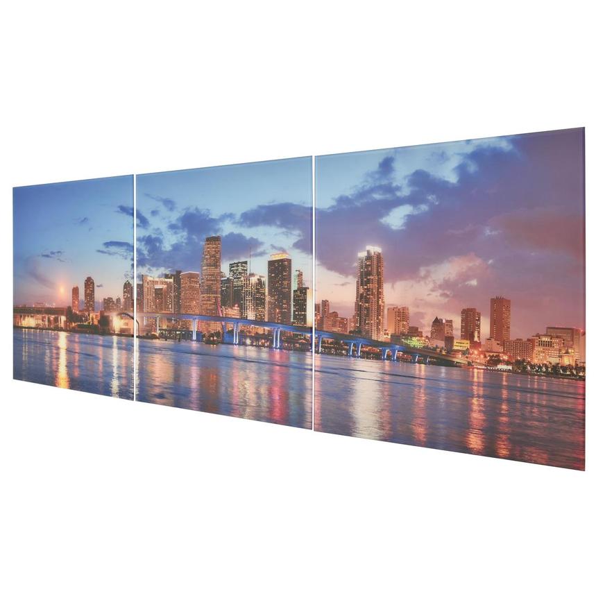 Miami Skyline III Set of 3 Acrylic Wall Art  alternate image, 3 of 5 images.