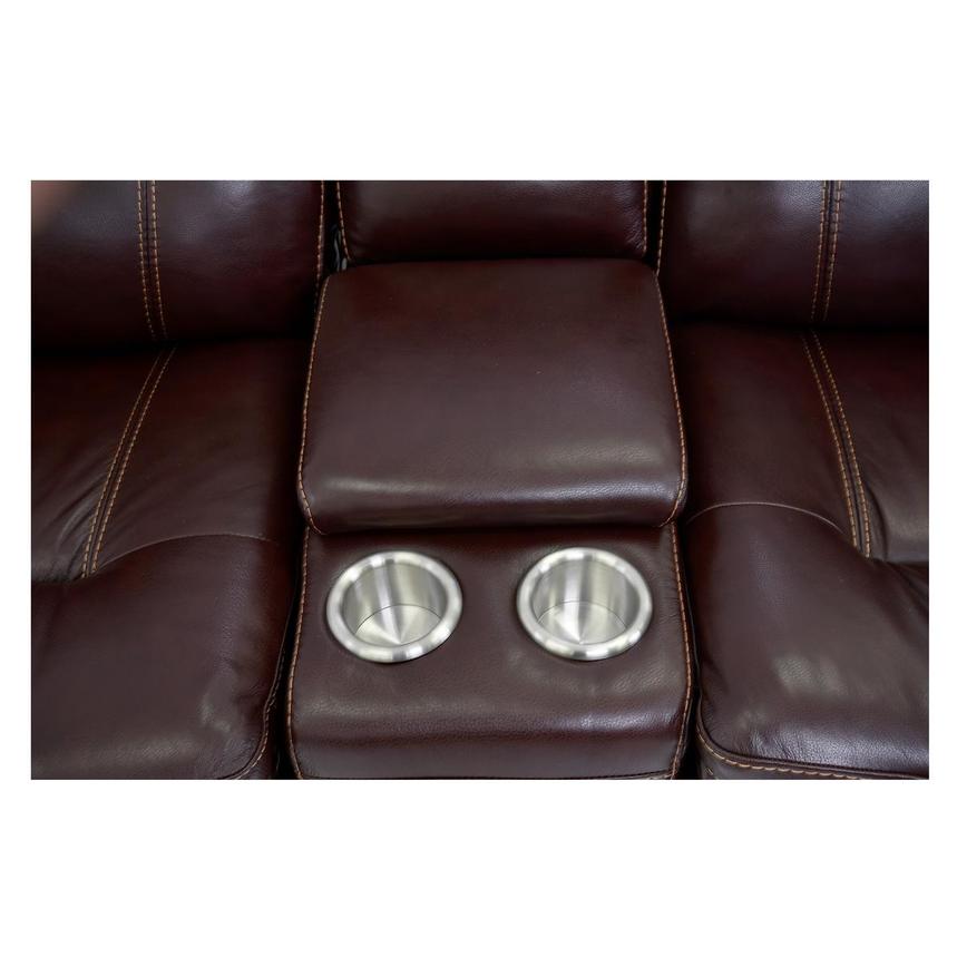 Napa Burgundy Home Theater Leather Seating with 5PCS/2PWR  alternate image, 8 of 10 images.