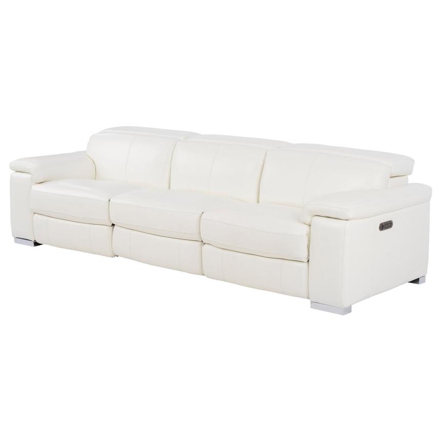 Charlie White Leather Power Reclining Sofa  alternate image, 5 of 10 images.