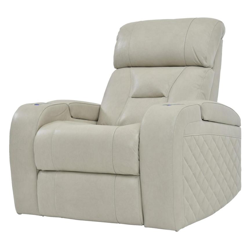 Gio Cream Leather Power Recliner  alternate image, 2 of 12 images.