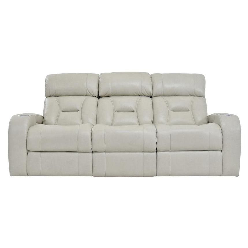 Gio Cream Leather Power Reclining Sofa  main image, 1 of 14 images.