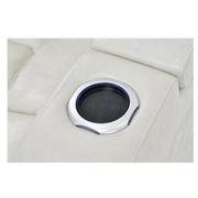 Gio Cream Leather Power Reclining Sofa w/Console  alternate image, 8 of 12 images.