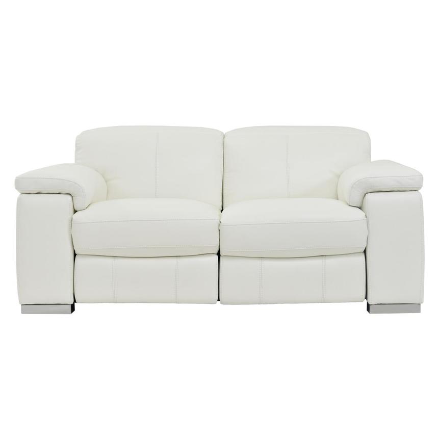 Charlie White Leather Power Reclining, Leather Recliner Loveseats