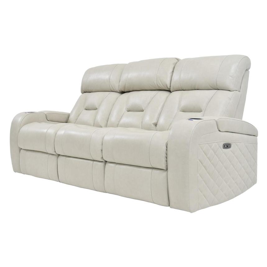 Gio Cream Leather Power Reclining Sofa El Dorado Furniture