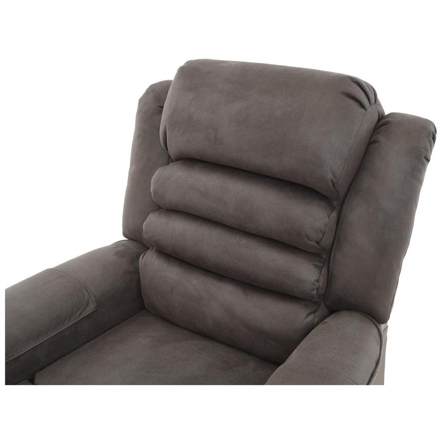 Soother Gray Power-Lift Leather Recliner | El Dorado Furniture