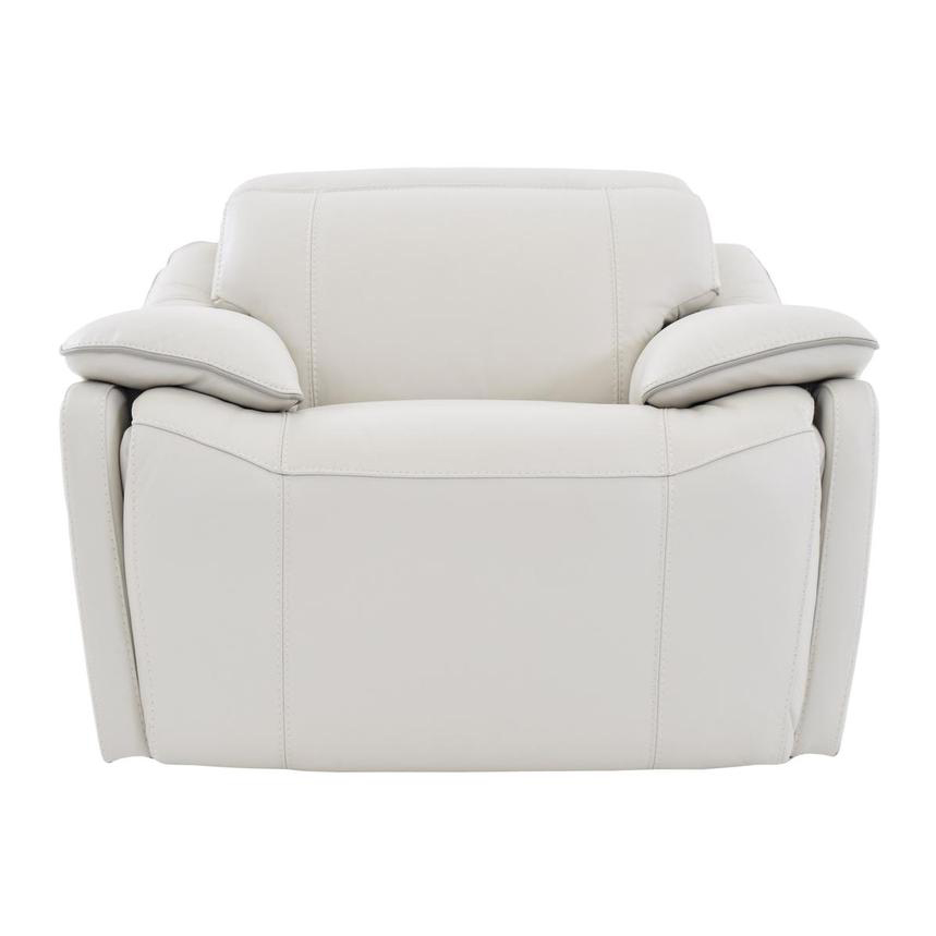 light gray leather recliner