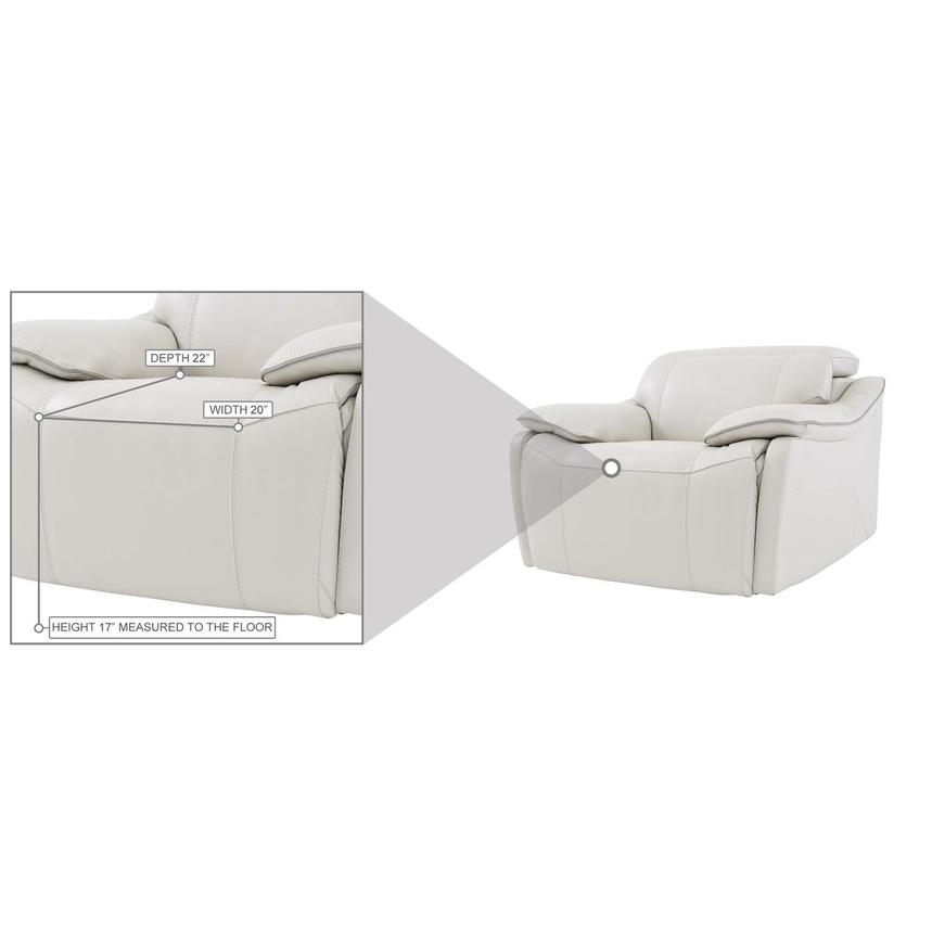 Austin Light Gray Leather Power Recliner alternate image, 8 of 9 images.