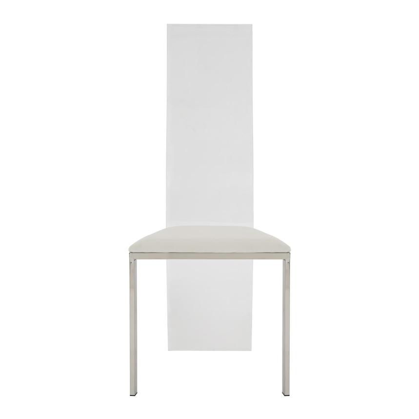 White genuine leather dining chairs hot sale