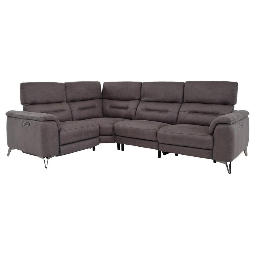 Claribel II Gray Power Reclining Sectional with 4PCS/2PWR  alternate image, 2 of 9 images.