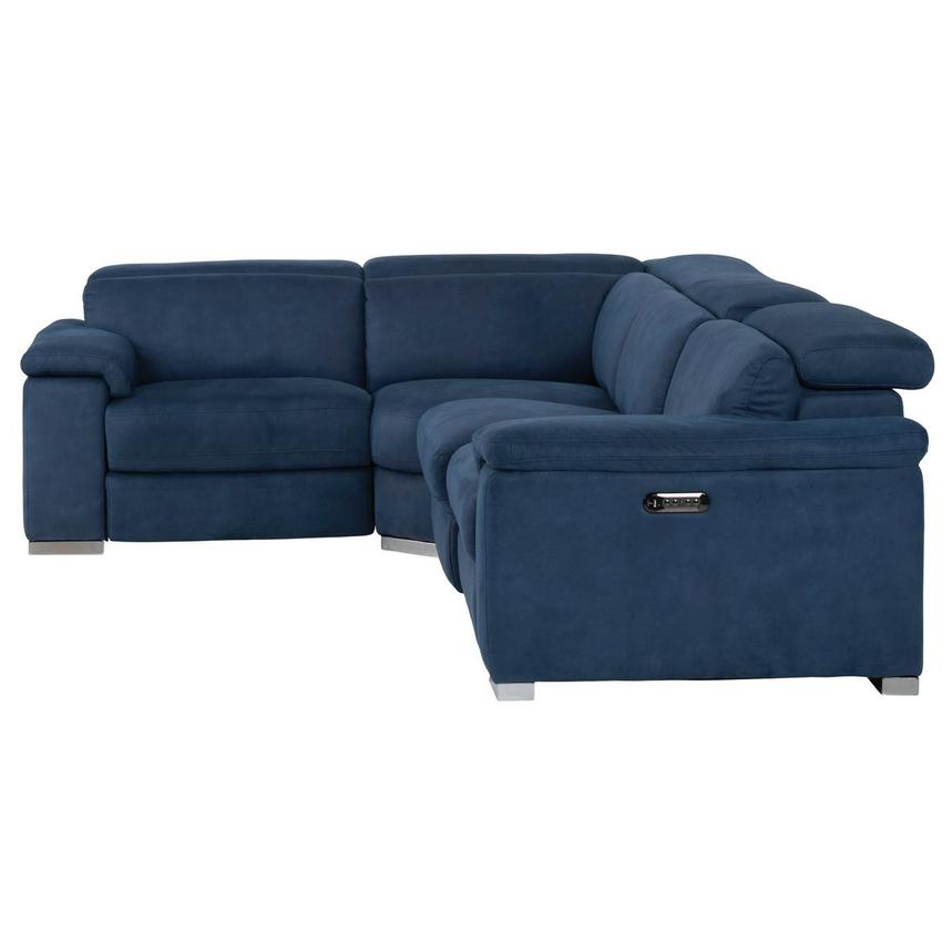 Karly Blue Power Reclining Sectional with 4PCS/2PWR alternate image, 3 of 7 images.