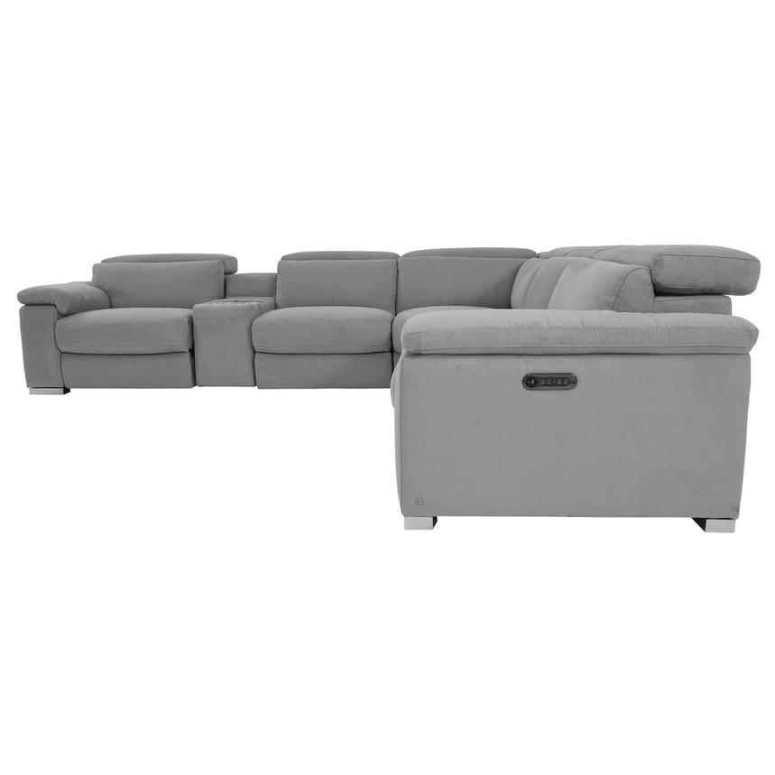 Karly Light Gray Power Reclining Sectional with 6PCS/3PWR  alternate image, 3 of 8 images.