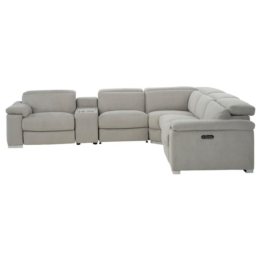 Karly Light Gray Power Reclining Sectional with 6PCS/3PWR alternate image, 3 of 11 images.