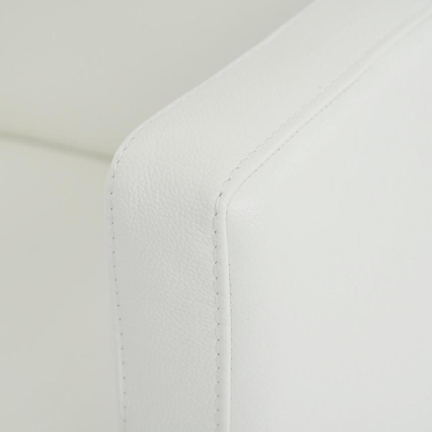 Cute White Leather Accent Chair  alternate image, 4 of 5 images.