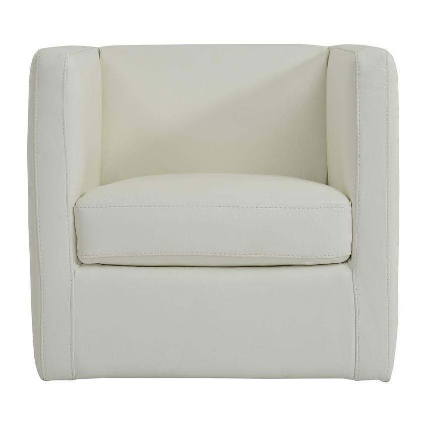 Cute White Leather Swivel Chair | El Dorado Furniture