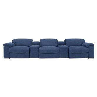 Karly Blue Home Theater Seating with 5PCS/2PWR