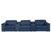 Karly Blue Home Theater Seating with 5PCS/2PWR  main image, 1 of 9 images.