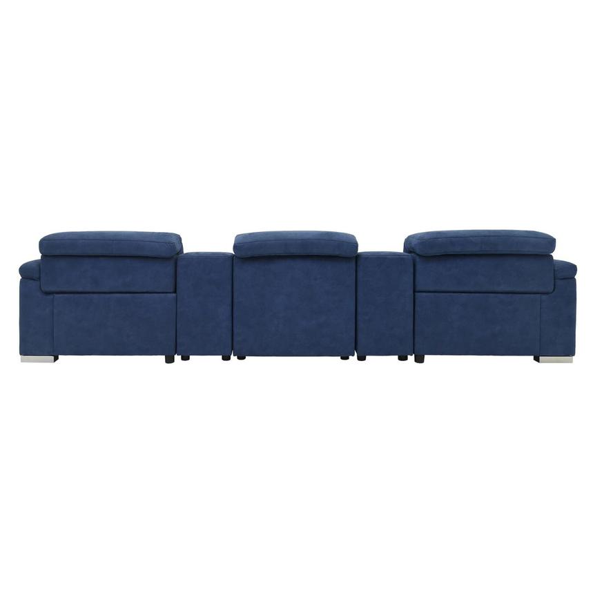 Karly Blue Home Theater Seating with 5PCS/2PWR  alternate image, 6 of 11 images.