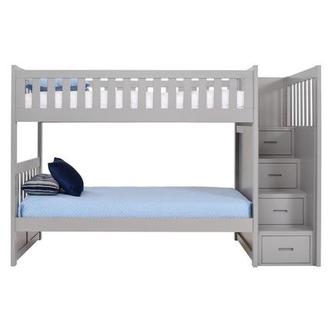 Balto Gray Twin Bunk Bed w/Storage