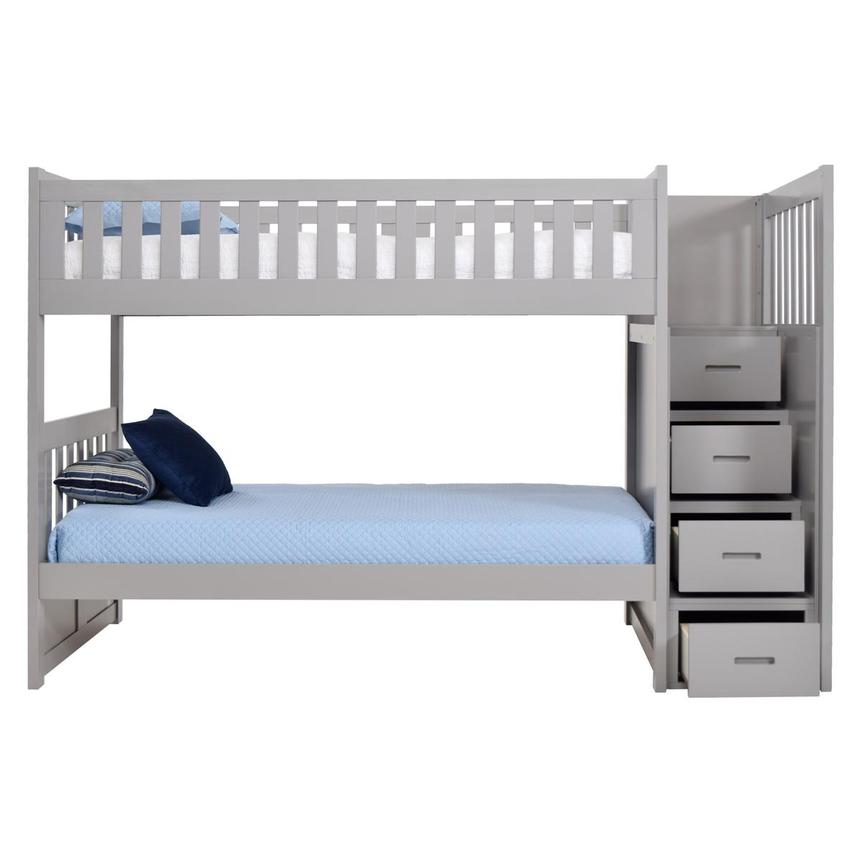 Balto Gray Twin Bunk Bed w/Storage  alternate image, 3 of 7 images.
