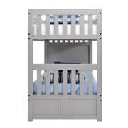 Balto Gray Twin Over Twin Bunk Bed w/Storage  alternate image, 5 of 7 images.