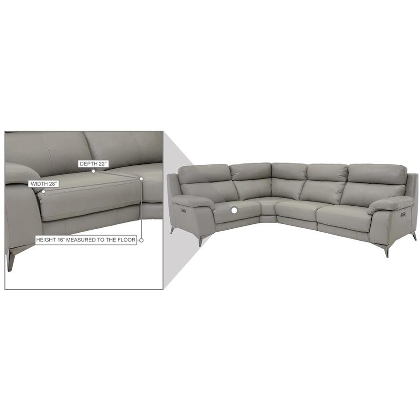 Barry Gray Leather Power Reclining Sectional with 4PCS/2PWR  alternate image, 12 of 12 images.