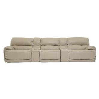 Cody Cream Home Theater Leather Seating with 5PCS/3PWR