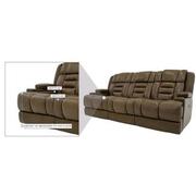 Damon Brown Leather Power Reclining Sofa  alternate image, 11 of 11 images.