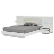 Ally White Queen Platform Bed w/Nightstands  alternate image, 4 of 18 images.